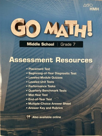 Go Math Assessment Resource With Answers Grade 7 Accelerated 2018