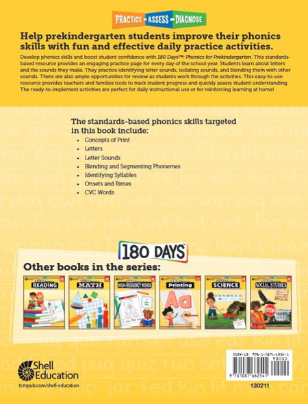 180 Days of Phonics for PreKindergarten (Bulk)