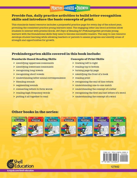 180 Days of Reading for PreKindergarten Workbook