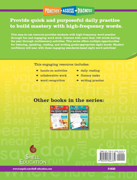 180 Days of High-Frequency Words for Kindergarten Workbook