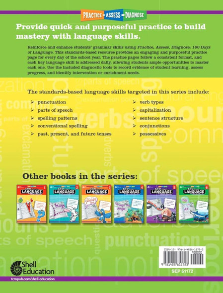 180 Days of Language for Kindergarten Workbook