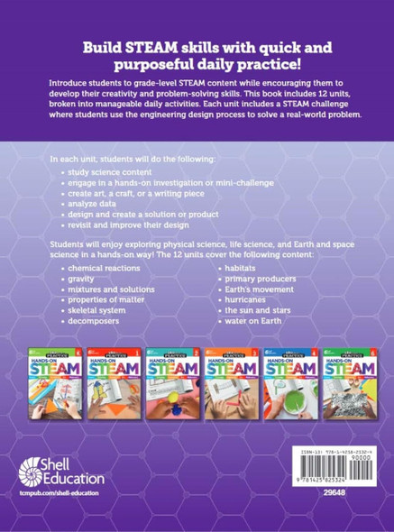 180 Days of Hands-On STEAM for Grade 5 Workbook