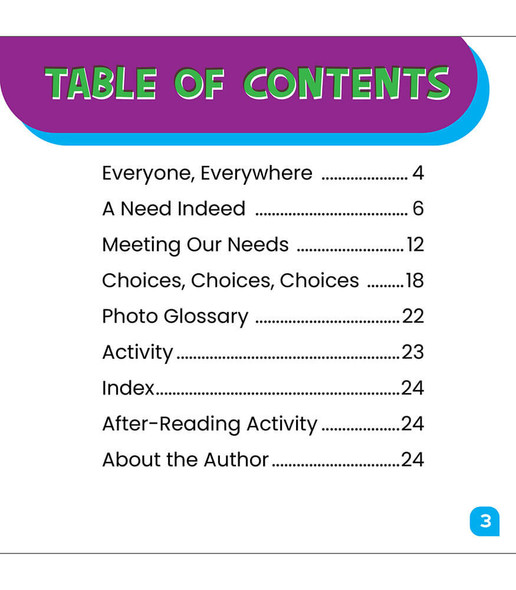 Grades K-2 Social Studies Connect: Resources, Needs, and Choices Reader