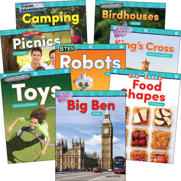 Grades K-1 Geometry 8-Book Set