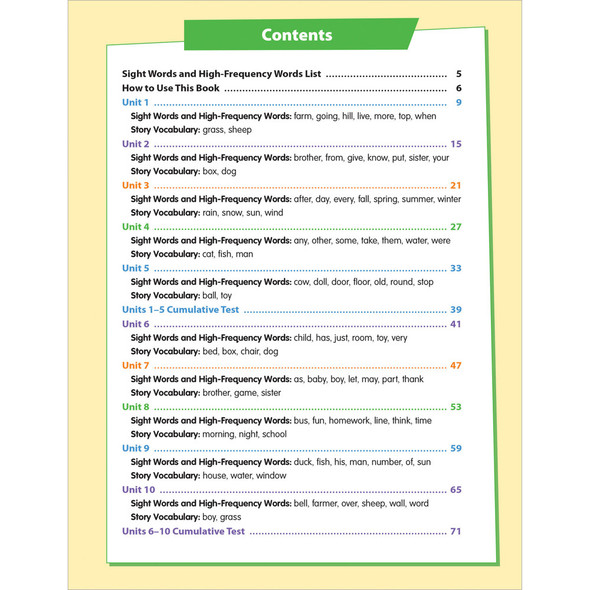 Kindergarten Smart Start: Sight Words & High-Frequency Words Activity Book
