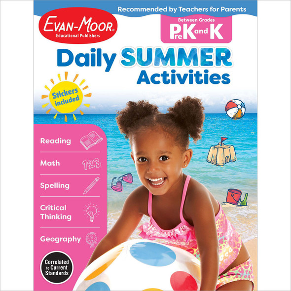 Daily Summer Activities: Between Grades PreK and K Workbook