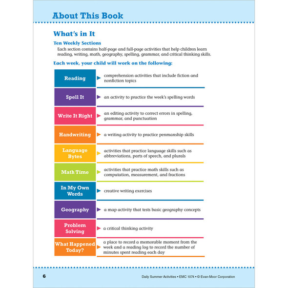 Daily Summer Activities: Between Grades 3 and 4 Workbook