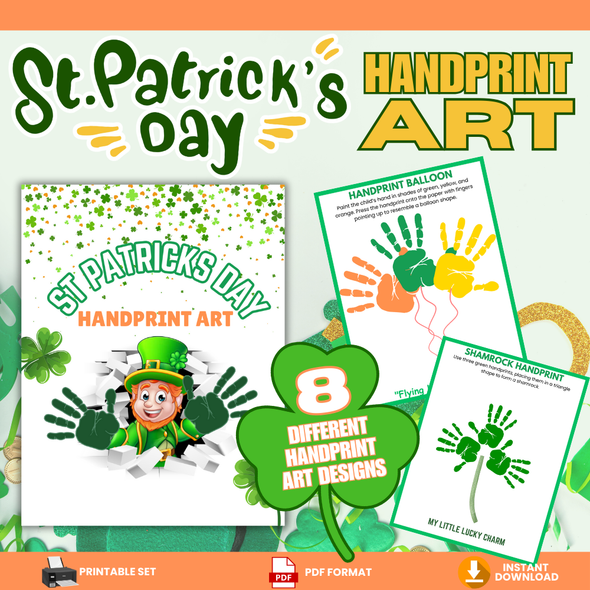 St. Patrick's Day Handprint Art