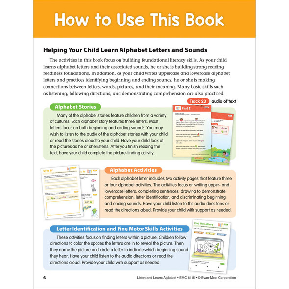 Kindergarten Listen & Learn: Alphabet