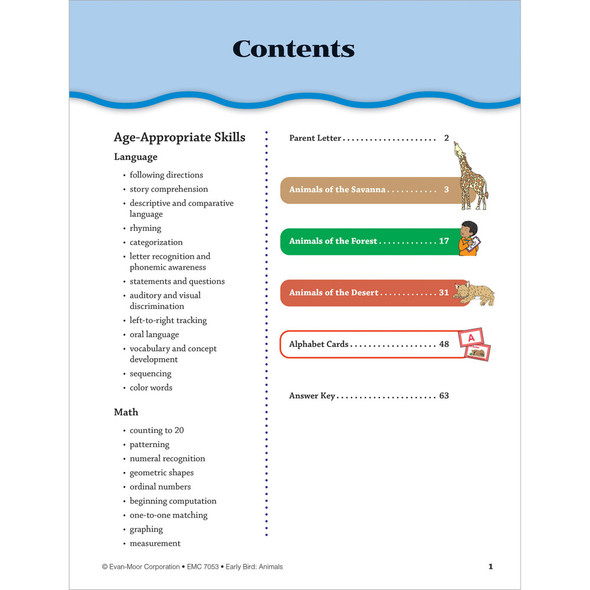 Early Bird: Animals Activity Book for Ages 4+