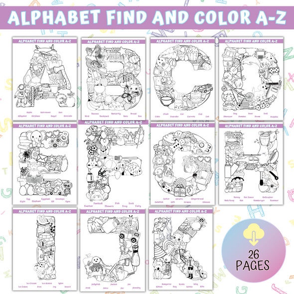 Alphabet Find & Color A-Z