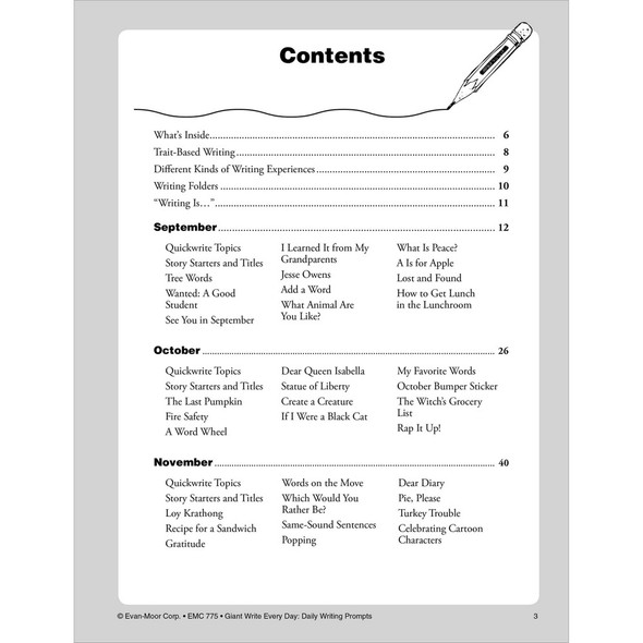 Grades 2-6 Giant Write Every Day: Daily Writing Prompts