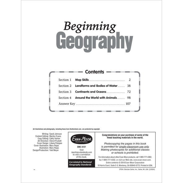Grades K-2 Beginning Geography Teacher Resource Book