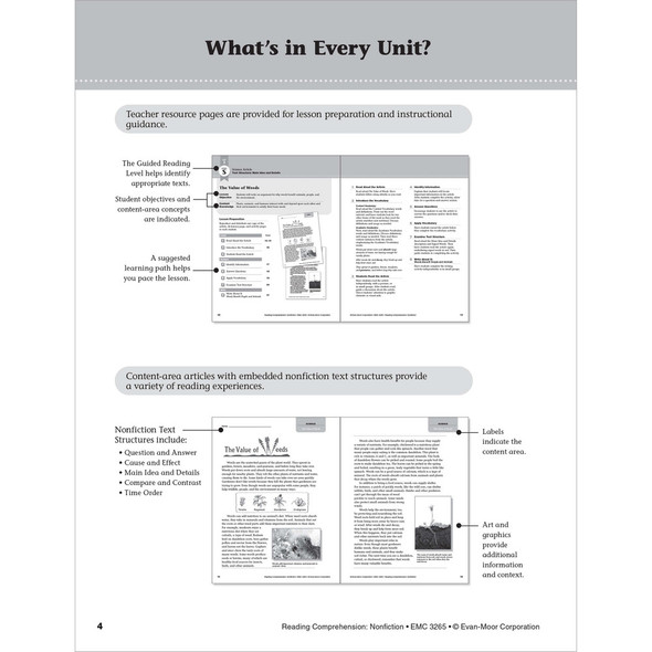 Grade 5 Reading Comprehension: Nonfiction Teacher Resource Book