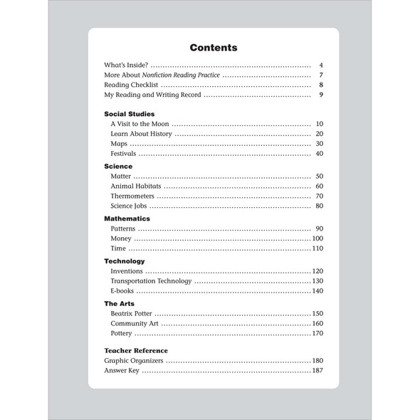 Grade 1 Nonfiction Reading Practice Teacher Resource Book