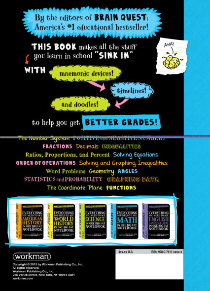 Everything You Need to Ace Math in One Big Fat Notebook