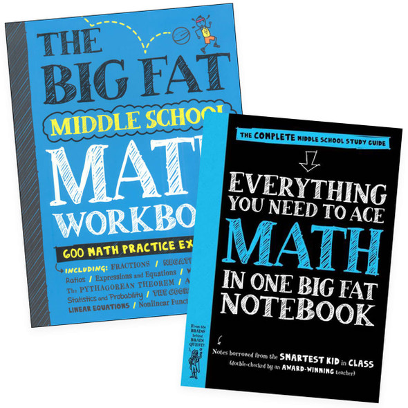 The Big Fat Middle School Math Notebook and Workbook Set