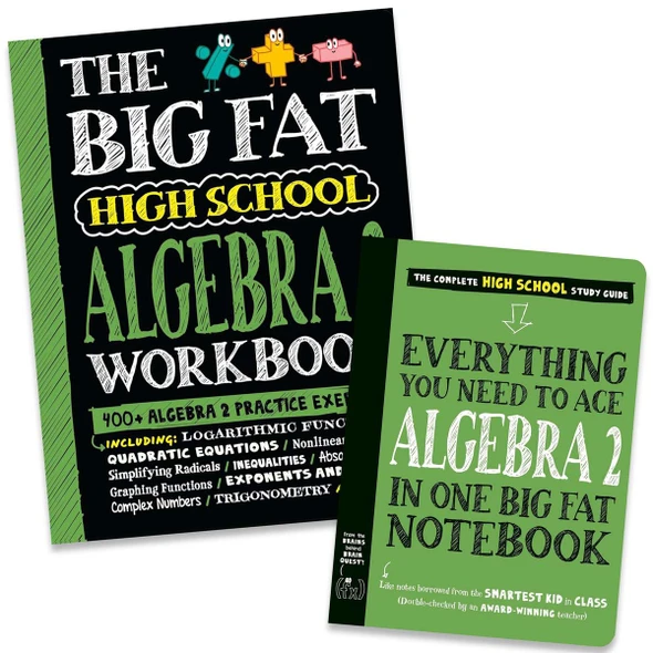 The Big Fat High School Algebra 2 Notebook and Workbook Set