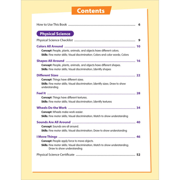 Skill Sharpeners Science Workbook for PreK