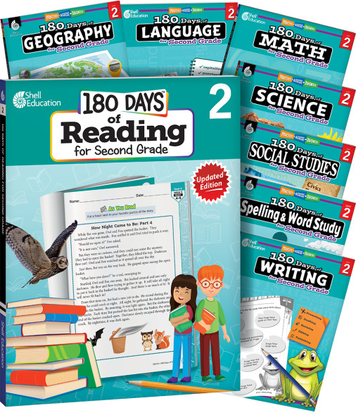 2nd Grade 180 Days of Practice 8-Subject Bundle