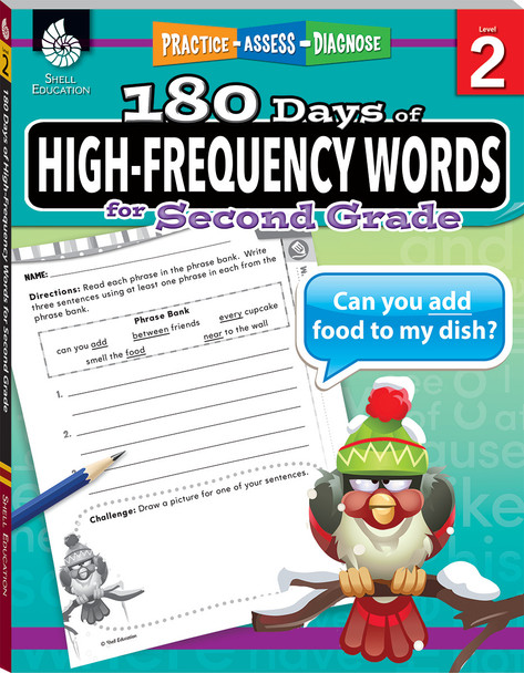 180 Days of High-Frequency Words for Second Grade Workbook