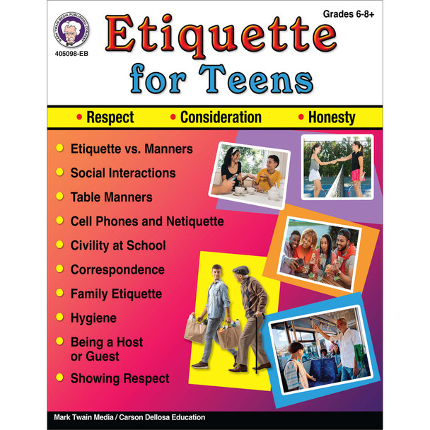 Grades 6-8 Etiquette for Teens Workbook