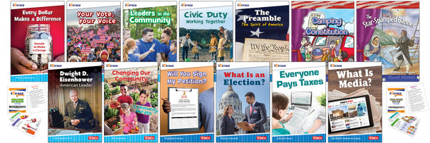 Grades 2-3 Understanding American Voting, Elections and Roles and Responsibilities 13-Book Set + 2-Card Decks
