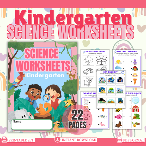Kindergarten Science Worksheets