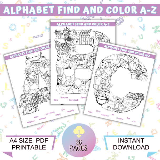 Alphabet Find & Color A-Z