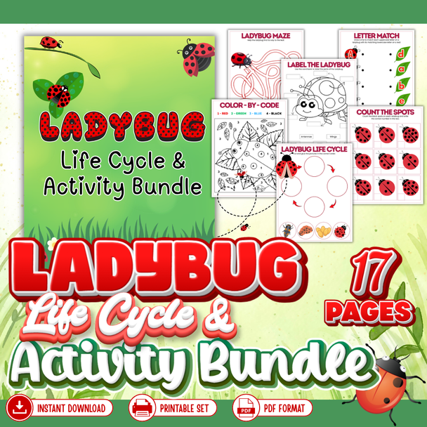 Ladybug Life Cycle & Activity Bundle