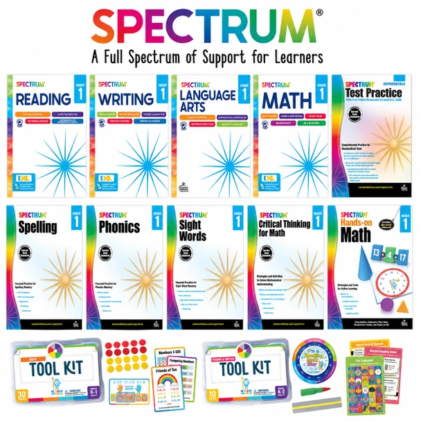 Grade 1 Spectrum Workbook Bundle