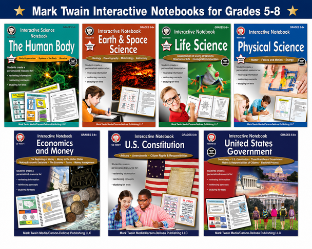 Grades 5-8 Mark Twain Interactive Notebooks for Science and Social Studies
