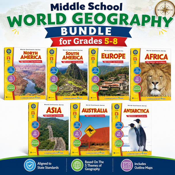 Grades 5-8 World Geography Bundle