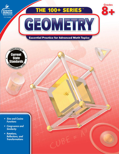 1008 Math Book The 100+ Series Geometry Workbook Grade 8-10