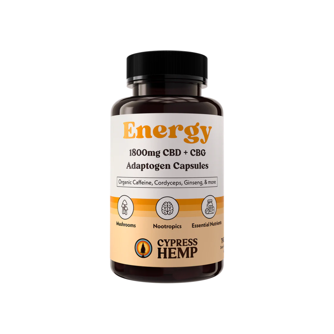 CBD Adaptogen Capsules for Energy & Focus | THC-Free Formula