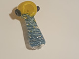 Blue Twist 3" Glass Hand Pipe