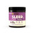Cypress Hemp Tart Cherry Sleep CBD + CBN Gummies: A clean, studio shot of a dark jar with a ribbed black lid and a purple-gradient label with the circular Cypress Hemp tree logo