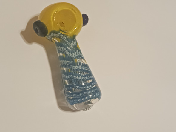 Blue Twist 3" Glass Hand Pipe
