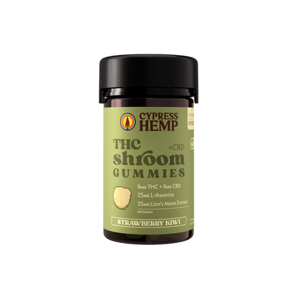 THC + CBD + Lion's Mane Shroom Gummies (Hybrid)