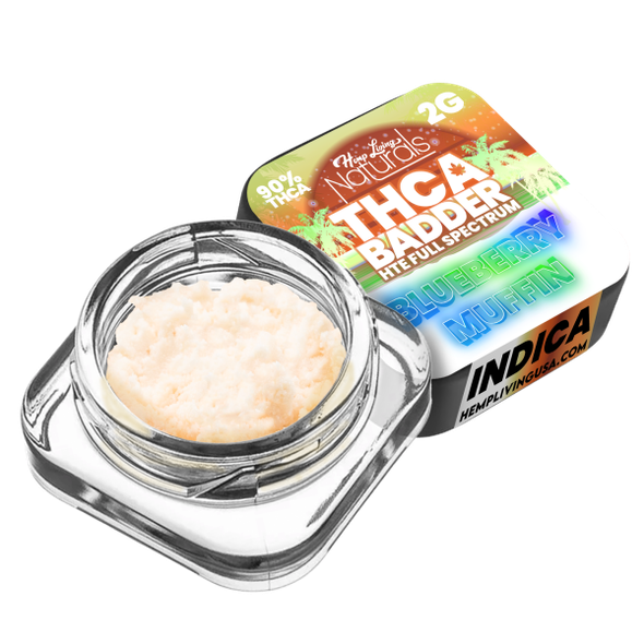 Hemp Living Naturals - THCA Badder - Full Spectrum HTE - 2g Jar - Blueberry Muffin