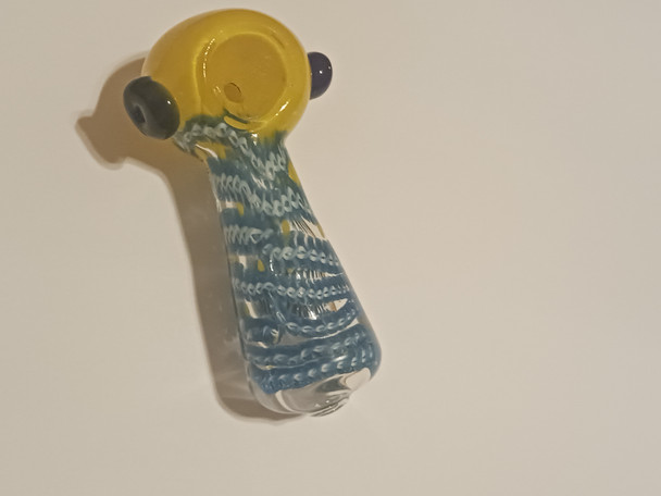 Blue Twist 3" Glass Hand Pipe