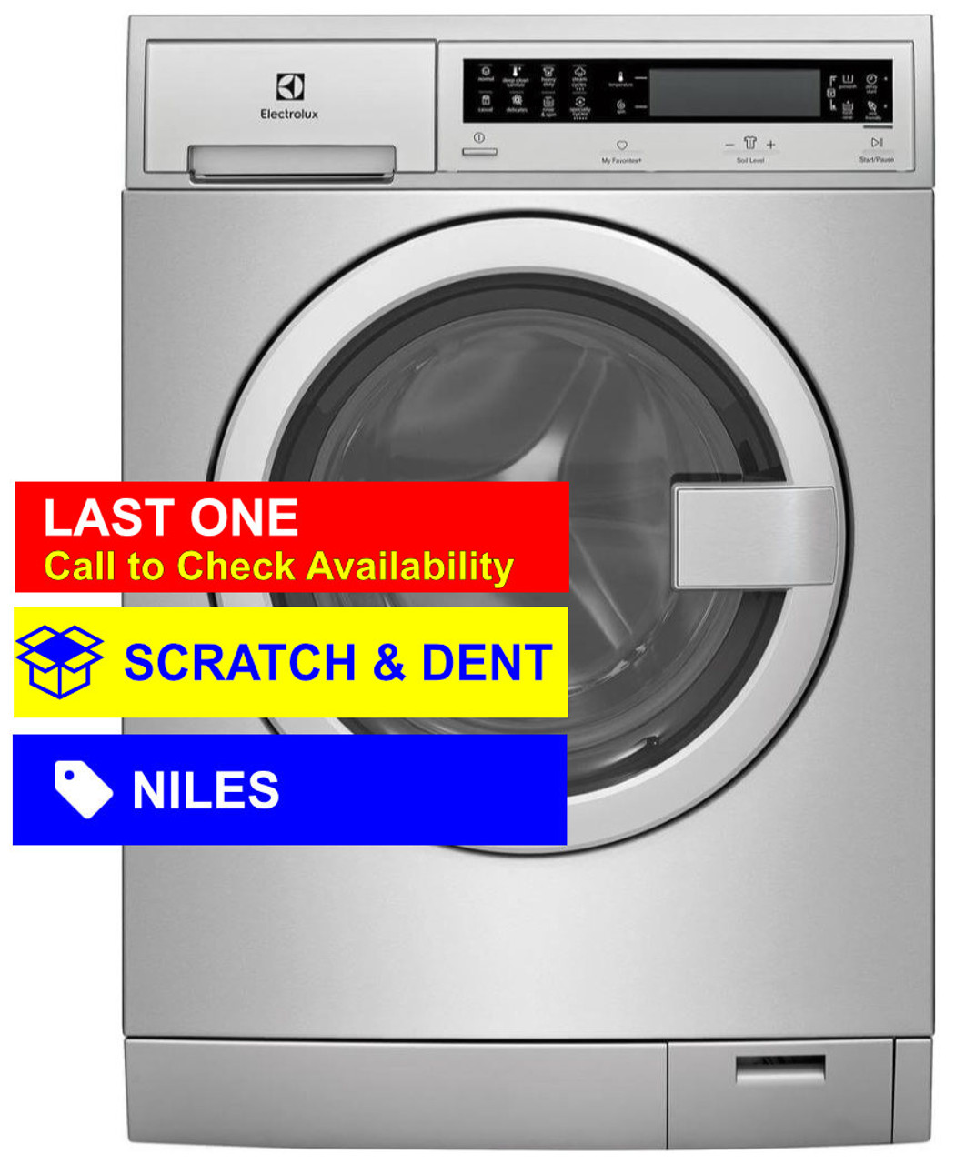 Electrolux Laundry 2.4 Cu. Ft. Stainless Steel Front Load Compact Washer  EFLS210TIS