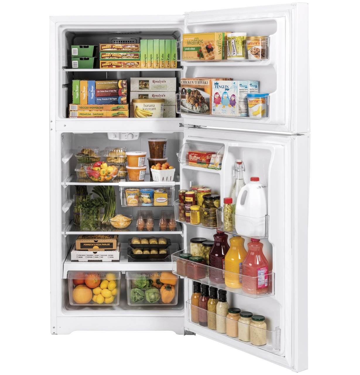 GE 21.9 cu. ft. Top Freezer Refrigerator in White, Garage Ready GTS22KGNRWW  - The Home Depot