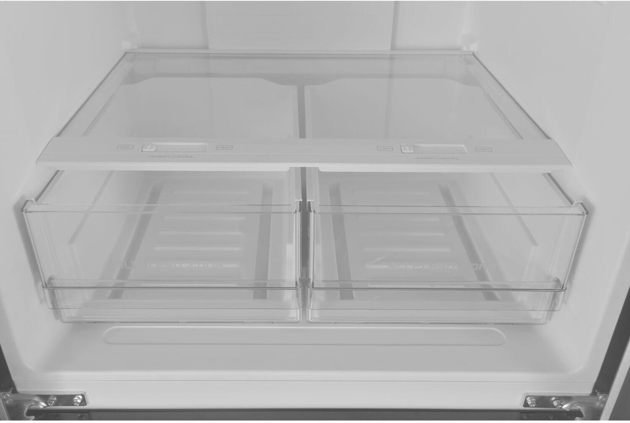 Galanz GLR16FS2D08 3 French Door Refrigerator with Bottom Freezer & Adjustable Thermostat, 16 Cu ft, Stainless Steel