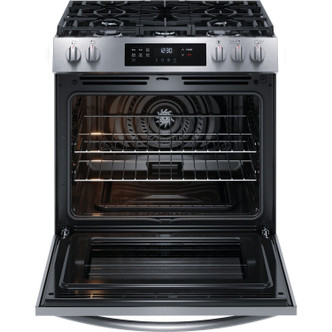 Frigidaire Scratch & Dent 5.3 Cu. Ft. Self Cleaning Stainless Steel Gas Range with Air Fry FCFG3083AS-SD