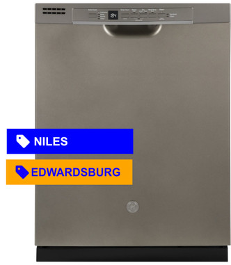 GE® 24" Front Control Built-In Slate Dishwasher GDF530PMMES