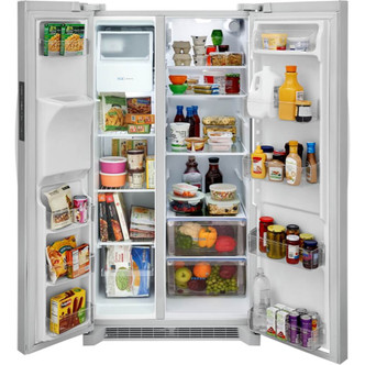 Frigidaire® Scratch & Dent 25.6 Cu. Ft. White Side-by-Side Refrigerator FRSS2623AW