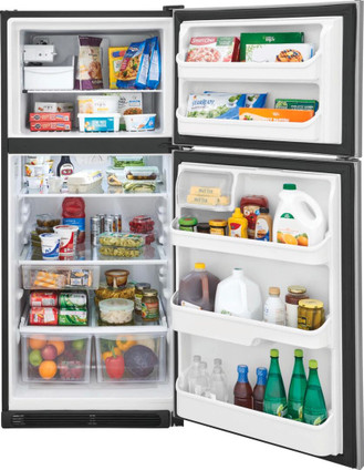 Frigidaire 20.5 Cu. Ft. Stainless Steel Top Freezer Refrigerator with LED Lighting FRTD2021AS