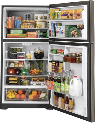 GE® 21.9 Cu. Ft. Slate Top Freezer Refrigerator GTE22JMNRES