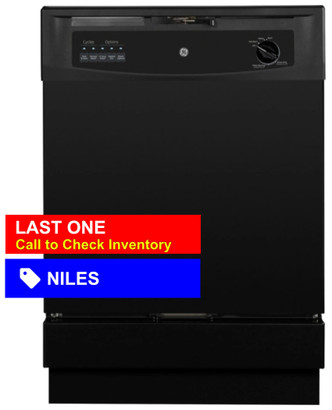 GE® 24" Built-In Front Control Black Dishwasher GSD3301KBB